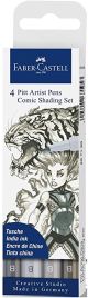 Estojo Canetas Comic 4 Tons De Cinza 267195