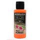 Tinta Acrílica Fosca Neon Acrilex Fluorescente 60ml 105 Laranja - 03960 1