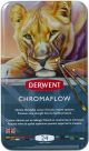 Lápis De Cor Permanente Chromaflow 24 Cores Estojo Lata Derwent 2305857