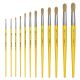 Pincel Tigre 816 Cerda Natural Cabo Longo Amarelo 816/14 1